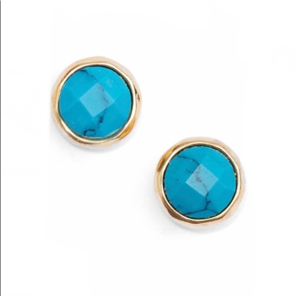Gorjana Power Gemstone Studs - Turquoise/Healing - Picture 1 of 6